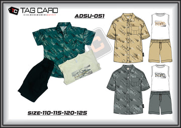 Boy's Printed 3PC Suiting