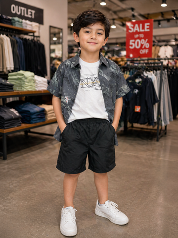 Boy's Printed 3pc Suit