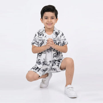 Boy's Printed 3 Pc Suiting